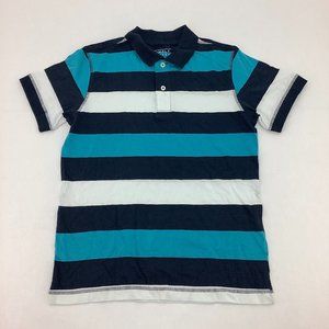 Simply Styled | Boy's Short Sleeve Polo Shirt | Navy, White & Blue | Large